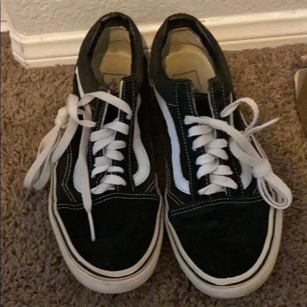 Old Skool Black and White Vans